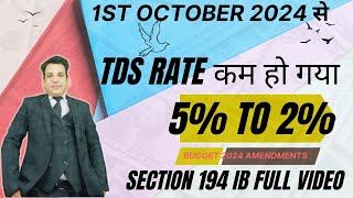 section 194ib of income tax act I sec 194i by income tax act I tds section 194ib I tds on rent [upl. by Fernald]