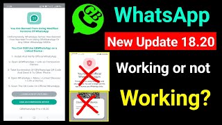 Gb Whatsapp New Update v1820  link device problem gb whatsapp couldnt link  update kaise kare [upl. by Rabbi393]