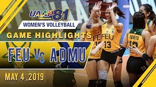 UAAP 81 WV Final Four FEU vs ADMU  Game Highlights  May 4 2019 [upl. by Dyna]