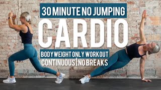 30 Minute Continuous Cardio Workout  No Jumping  No Breaks  Apartment Friendly Steady State [upl. by Legnalos]