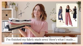 Everything I made from my fabric stash  Summer sewing inspiration and pattern reviews [upl. by Nashoma385]