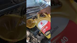 IDEMITSU 10W40 Engine Oil Change  StepbyStep Guide toyota corolla GLI13 2NZ [upl. by Sacrod]