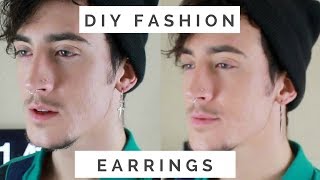 diy dangle fashion earrings  mens fashion [upl. by Christiana255]