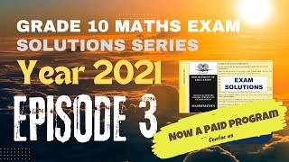 Episode 03 2021 Grade 10 LSSCE Mathematics Exam Solution Now paid program [upl. by Yaniv398]