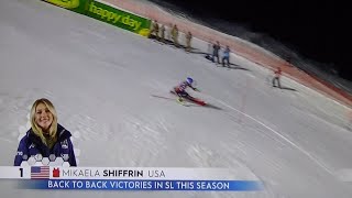 Mikaela Shiffrin  Slalom  Courchevel  RUN 1  2023 [upl. by Sammy]