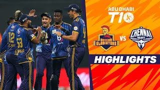 Deccan Gladiators vs Chennai Braves  Abu Dhabi T10  Match 17  Highlights  JioCinema amp Sports18 [upl. by Mcgill]