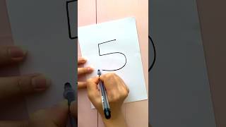 Turn 5 to a COW Drawing idea for kids shorts drawing kidssong diy drawingideas cowdrawing [upl. by Buford]