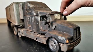 Kenworth T600 Restoration Abandoned Semi Trailer Truck [upl. by Zeuqram]