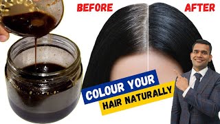 100  Natural Colour For Soft Glossy and silky Hair  White Hair To Black Hair Naturally [upl. by Aeresed]