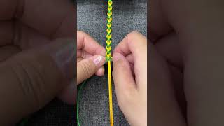 How to Braid a Bracelet with Strings  Easy Bracelet for Beginners shorts [upl. by Letreece]