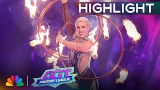 Grace Good DAZZLES the crowd with FIERY acrobatics  AGT Fantasy League 2024 [upl. by Brothers635]