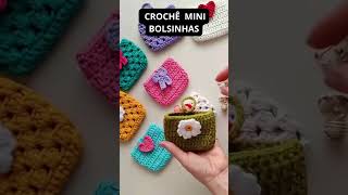 CROCHÊ MINI BOLSINHAS crochet croche crocher [upl. by Bahr810]