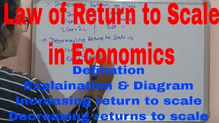 Law of Return to Scale in Economics with DiagramIncreasing return to scaleDecreasing returns to sc [upl. by Yate]