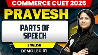 Parts of Speech  English  Commerce CUET 2025 [upl. by Aikahc681]