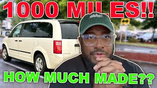 How Much Did I Make 1st 1000 Miles Review Of My Mini Cargo Van [upl. by Adalard]