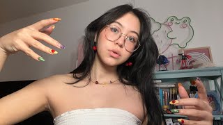 ASMR Personal Attention Face Touching Massaging Hair Brushing amp Body Triggers lofi [upl. by Arykahs]