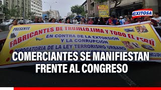 🔴🔵¡Atención Comerciantes protestan frente al Congreso en apoyo a gremios transportistas [upl. by Aymik]