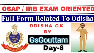 odishagk day8 osap irb odisha police importantquestions facts motivation [upl. by Ilbert]