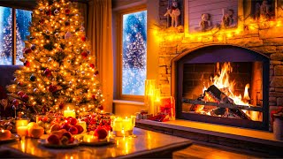 Beautiful Christmas Ambience 🎅🎄 Relaxing Christmas Music Fireplace 🔥 Christmas Fireplace Background [upl. by Kayla18]