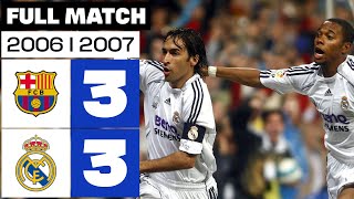 FC Barcelona vs Real Madrid 33 20062007 PARTIDO COMPLETO [upl. by Adhern]