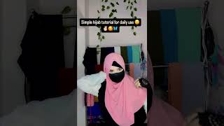 Easy chiffon hijab tutorial for daily use short chiffon hijab tutorial 💁🏻‍♀️🦋🥰 hijabtutorial [upl. by Noivert]