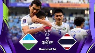 UZBEKISTAN vs THAILAND 21 AFC ASIAN CUP QATAR 2023  Full Match [upl. by Ahsilrak287]