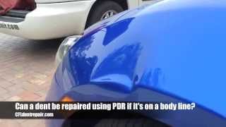 Can a dent be repaired on a body line using paintless dent repairPDR NOT A TUTORIAL [upl. by Balbur565]