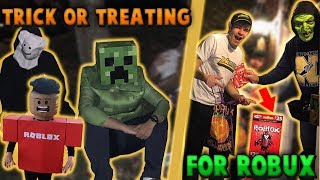 TRICK or TREATING FOR ROBUX  Linkmon99 IRL 16 [upl. by Janaya821]