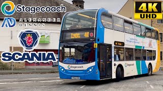 Stagecoach North Lancashire 40 Preston to Lancaster via Garstang ADL Enviro400 Scania N230UD [upl. by Suirtimid]