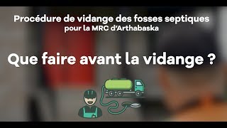 Programme de vidange des fosses septiques de la MRC dArthabaska [upl. by Jacobah]