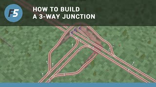 Voxel Tycoon  How to build a 3way interchange tjunction [upl. by Anelrats]