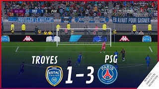 TROYES vs PSG 13 • MATCH HIGHLIGHTS  VideoGame Simulation amp Recreation [upl. by Lek544]