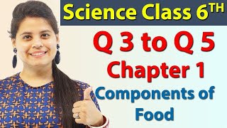 Q 3 to Q 5 Chapter 1 Components Of Food Science Class 6 CBSE [upl. by Arlinda]