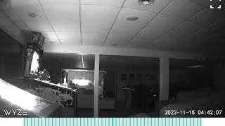 Earlville Illinois resident captures 36 magnitude earthquake on security camera [upl. by Kornher]