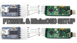 MinimOSD amp FT232RL setup [upl. by Nyletak]