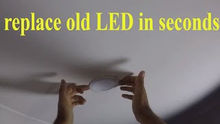 how to replace LED recessed downlights  remove and install downlight [upl. by Yregerg]