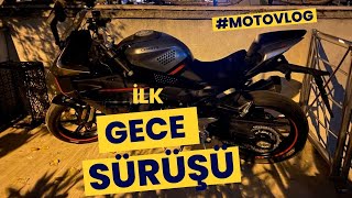 CF MOTO 450 SR İLK GECE SÜRÜŞÜ MOTOVLOG 450sr istanbul dji osmoaction4 [upl. by Charmaine284]