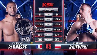 KSW Free Fight Salahdine Parnasse vs Sebastian Rajewski [upl. by Heidt]