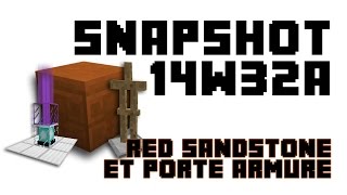 Minecraft 18 Red Sandstone Porte Armure et Beacon coloré snapshot 14w32a [upl. by Ecilahs]