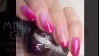 Madam Glam peel off base coat review with gel thermal nail polish [upl. by Web480]