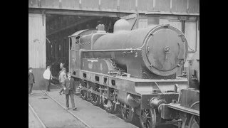 A Visit to Locomotive Works Crewe 1913  Railways on Film [upl. by Nosecyrb]