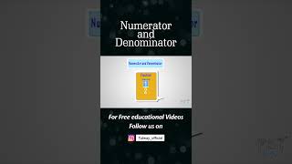 Numerator and Denominator  Types of Fractions  Math shorts [upl. by Dressel421]