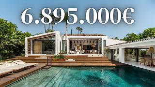 Touring Newest 6895000€ Bali Inspirited Villa in Marbella Spain [upl. by Attennyl143]