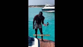 Usain Bolt in His 30s Enjoying life yacht shorts [upl. by Ellerrad149]