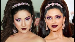 I tried to recreate Deepika Padukone’s Met Gala Look 2019  Hair amp Makeup Tutorial [upl. by Koffman]