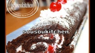 Gâteau Roulé au ChocolatChoco Coconut Cake RollSousoukitchen [upl. by Akeyla767]