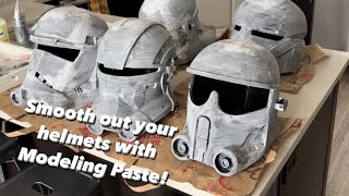 Smooth out your 3d printed helmet with Modeling Paste [upl. by Mandal77]