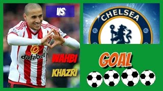 Wahbi Khazri Amazing Goal HD Sunderland vs Chelsea [upl. by Ailin]