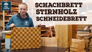 Schachbrett Stirnholz Schneidebrett selber bauen  HolzLiebling DIY [upl. by Hutner]