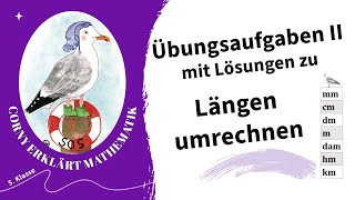 Längeneinheiten umwandeln Übungsaufgaben II Klasse 5 [upl. by Sedlik]